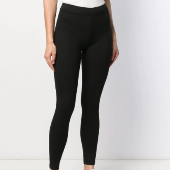 Vince Black Elastic Waistband Back Stitch Leggings - Picture 1 of 7